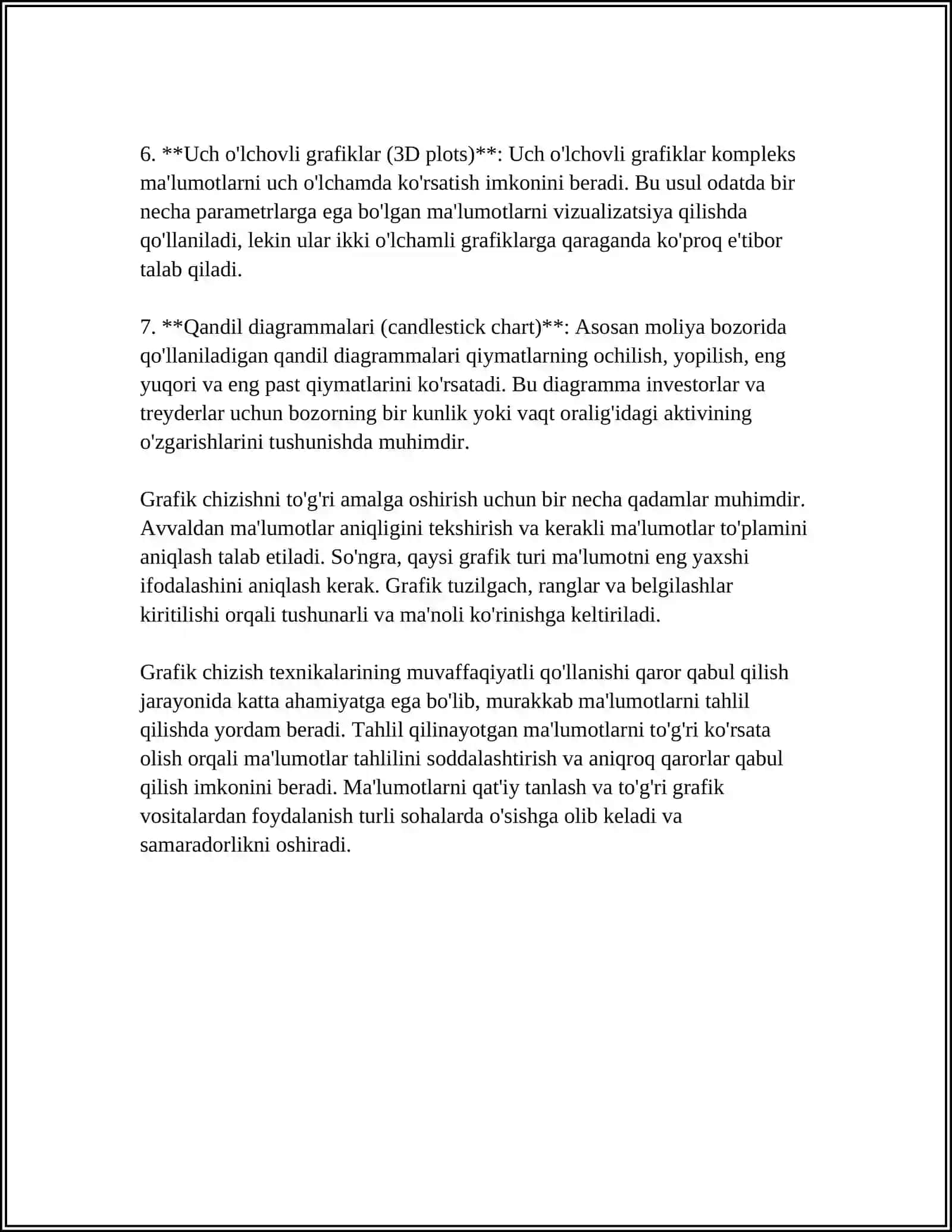 MATHCAD YOKI MAPLE DASTURIDA MA'LUMOTLAR VIZUALIZATSIYASI USULLARI 4