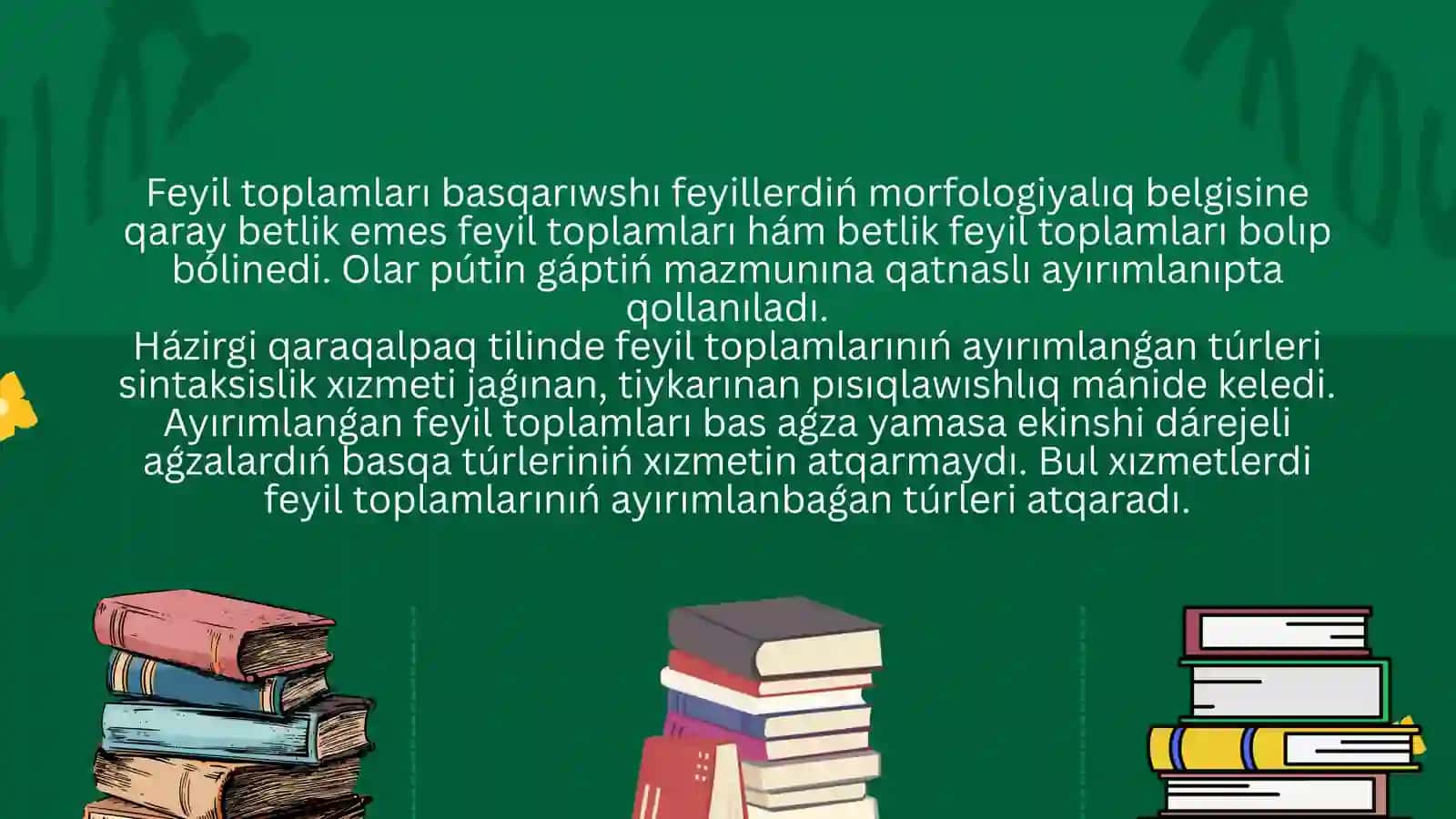 Yusupov shiǵarmalarında feyil toplamlı ayırımlanǵan aǵzalı gápler 4