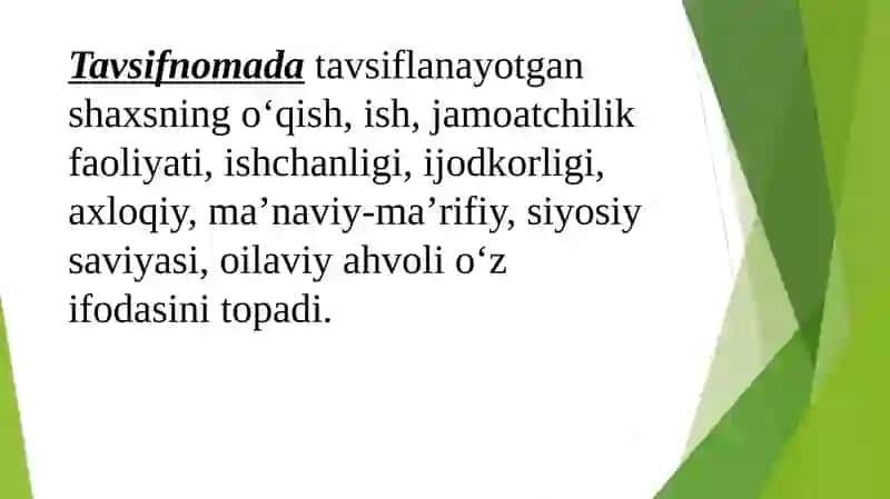 TAVSIFNOMA VA TAVSIYANOMA 4