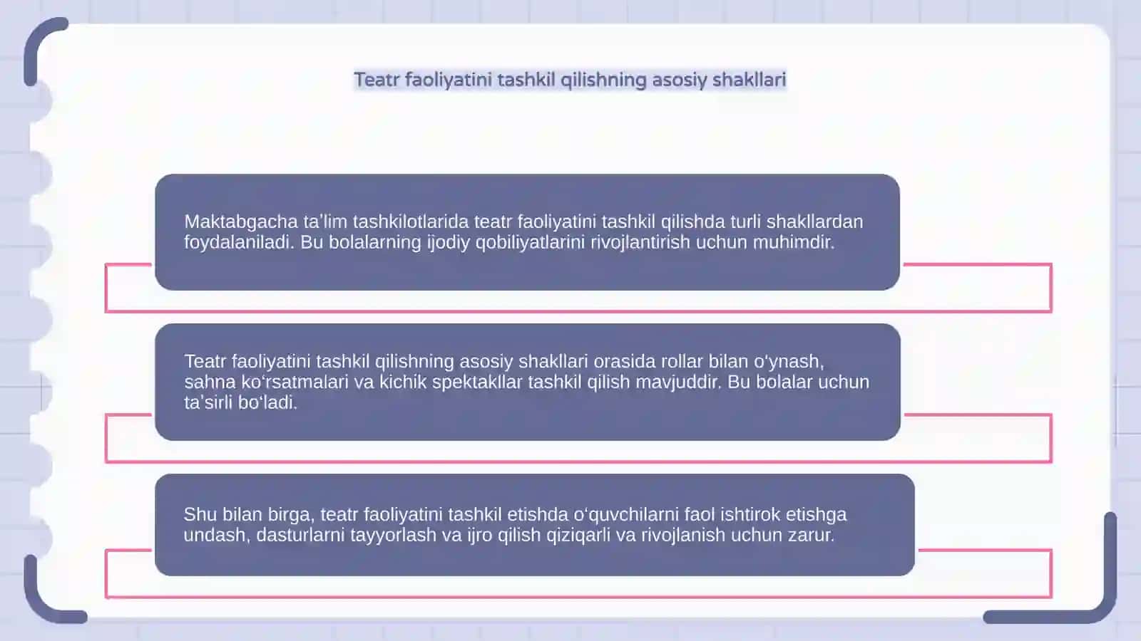 Maktabgacha taʼlim tashkilotlarida teatr faoliyatini tashkil etish shakllari 4