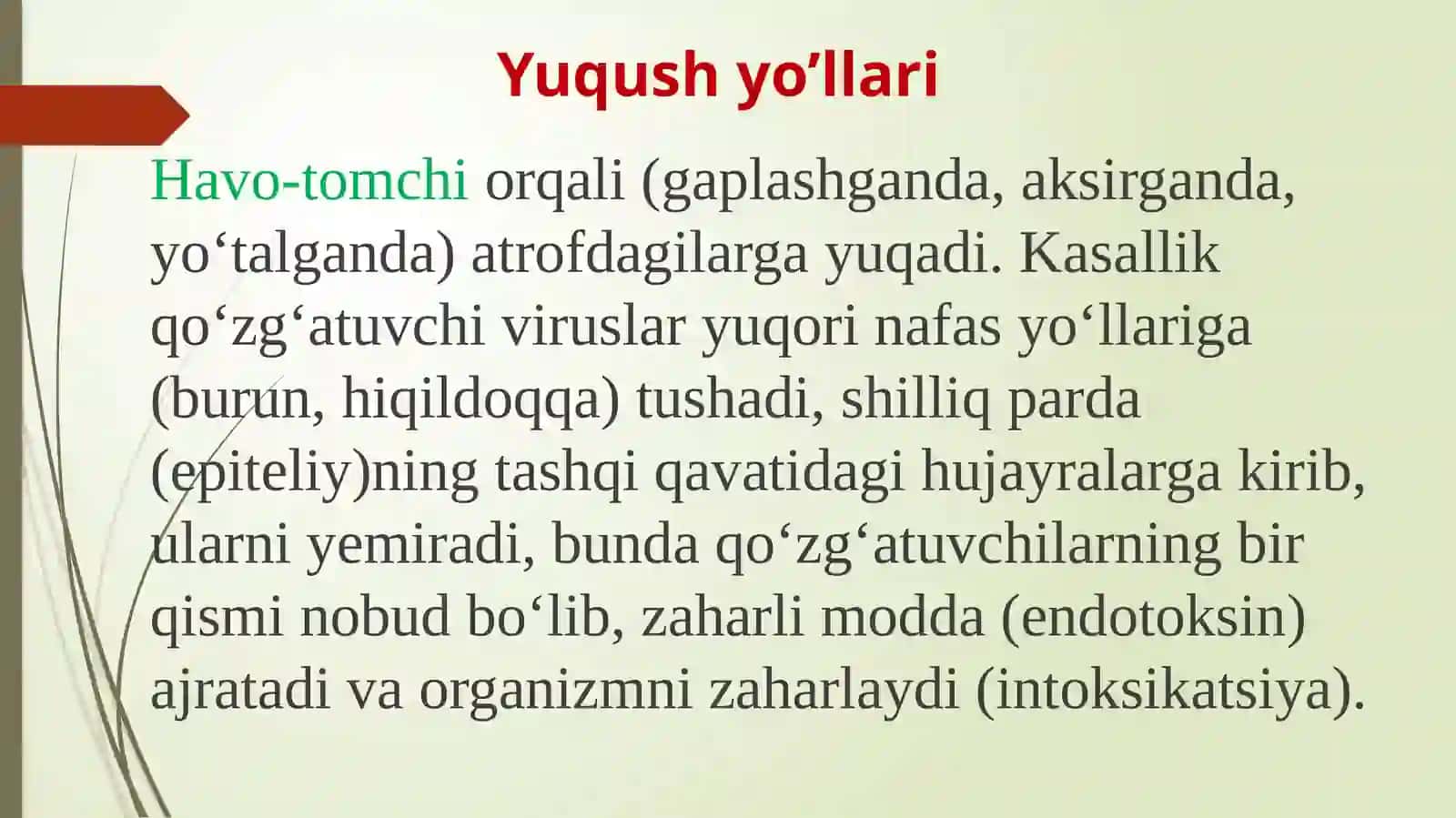 HAYOT FAOLIYATI XAVFSIZLIGI BO’LIM TIBBIY TAYYORLOV FANI 4