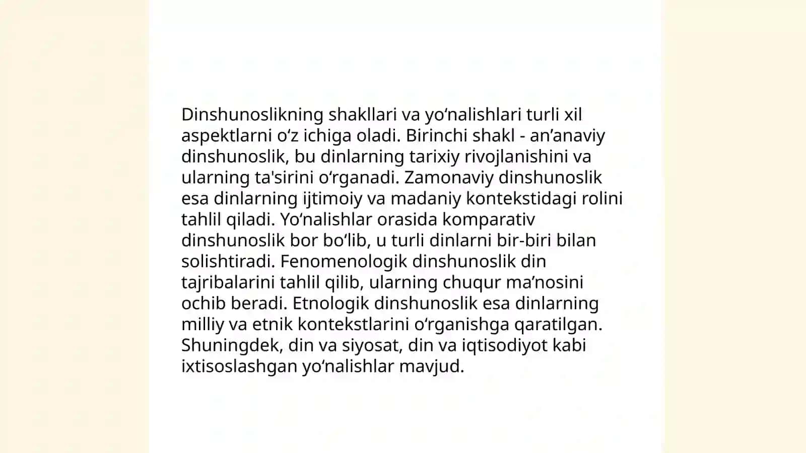 Dinshunoslik shakllari va vazifalari.Urugʻ qabila milliy va jahon dinlari 4