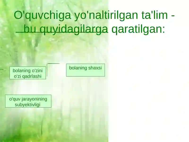 Asosiy pedagogik yondashuvlar (konsepsiyalar) va ulardanboshlang‘ich ta’limda foydalanish 4