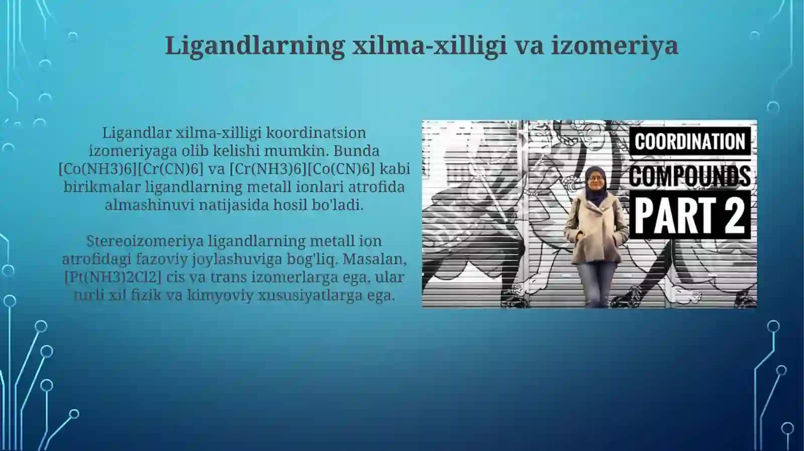 Turli xil ligandlar bilan kompleks birikmalar 4