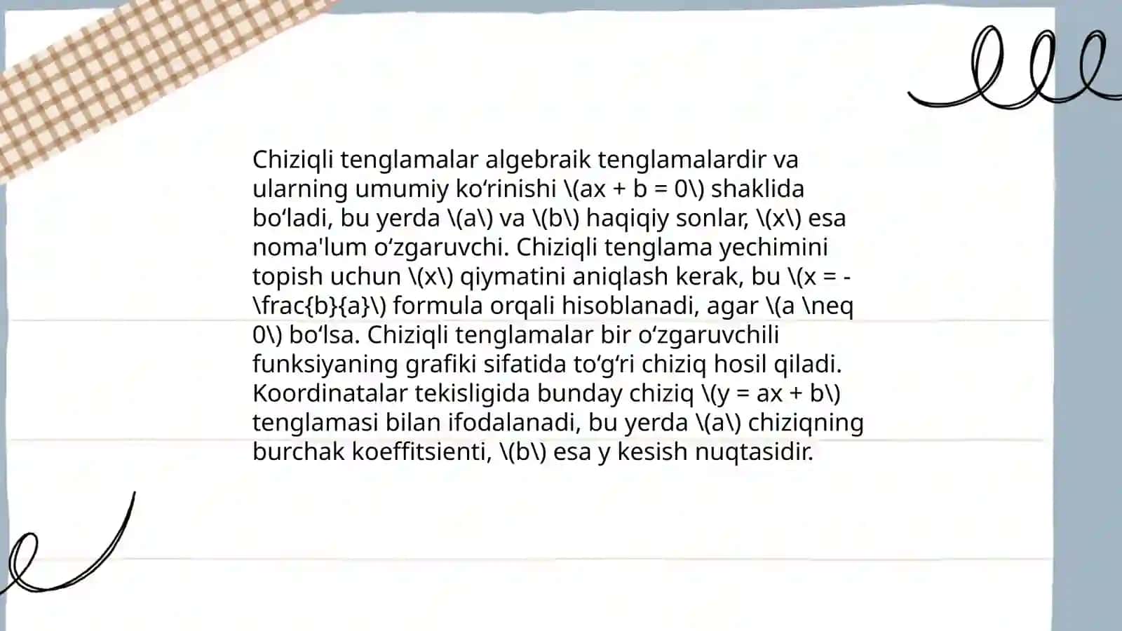 Tenglama va uni yechishga oʻrgatish usullari 4