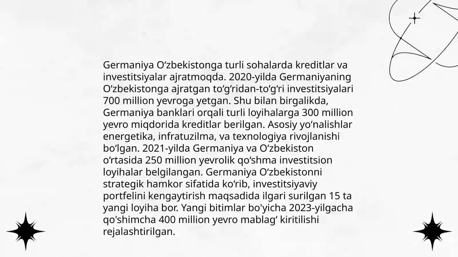 Oʻzbekiston- Germaniya oʻrtasidagi tashqi iqtisodiy aloqalar va soliq tizimidagi hamkorligining rivojlanish istiqbollari 4
