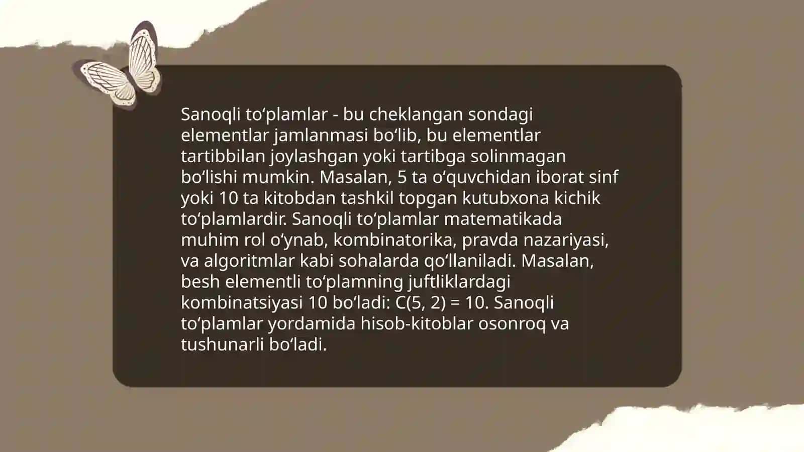 Toʻplam quvvati. Sanoqli va sanoqsiz toʻplamlar. Matematika etyudlari 4