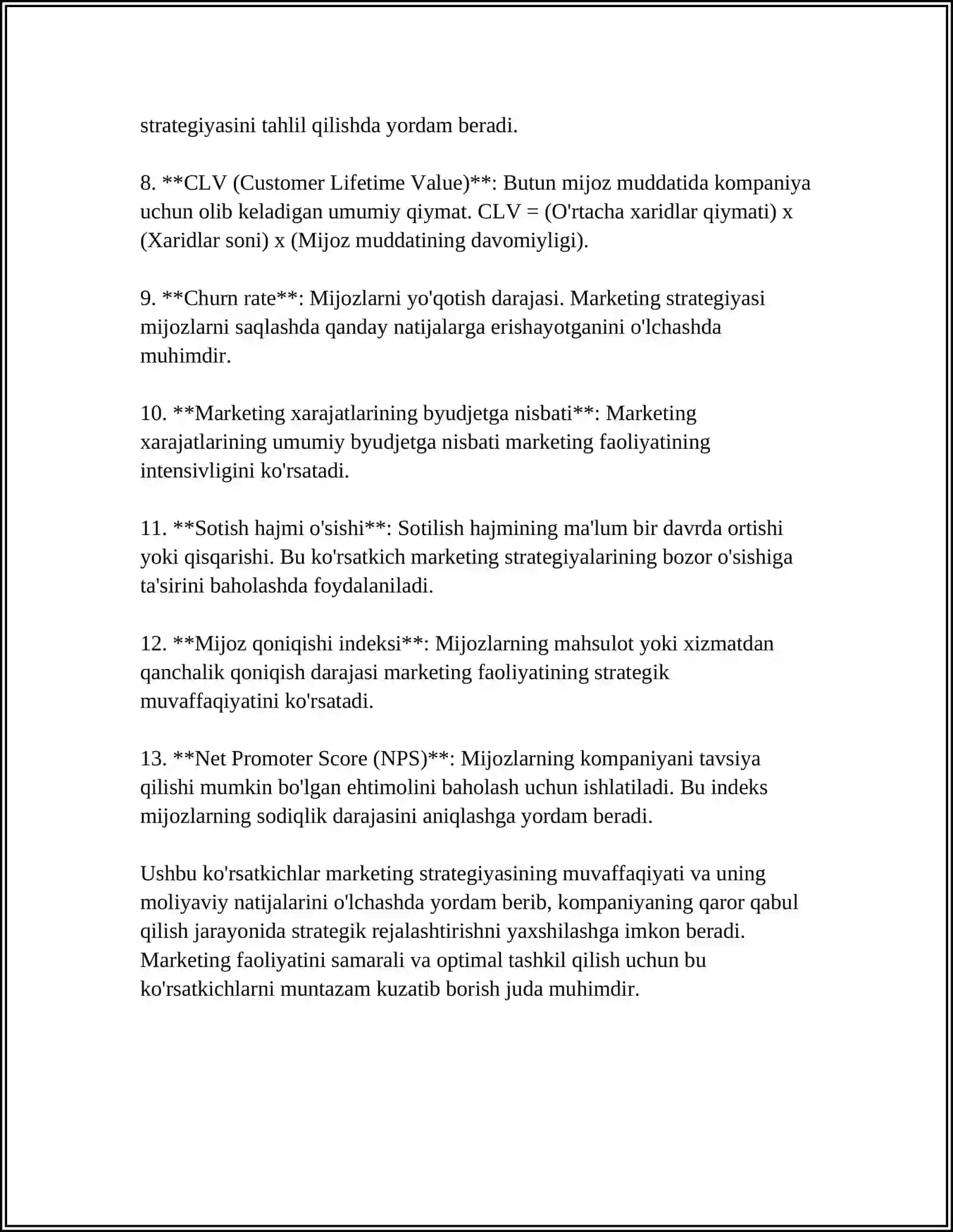XÒJALIK YURUTUVCHI SUBYEKTLARNING MARKETING STRATEGIYASINING MOLIYAVIY JIHATLARI 4