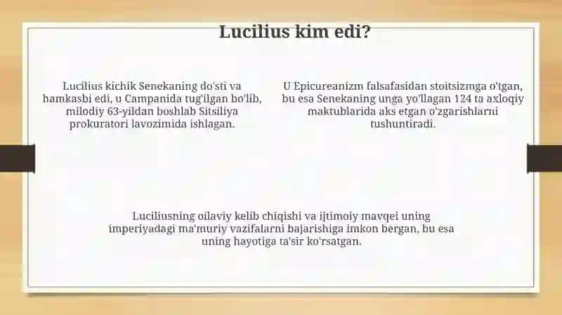 Senekaning "Lutsiliyga axloqiy xatlari" 4