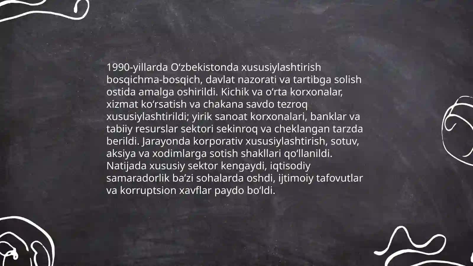 Iqtisodiyotni bozor mexanizmlariga o`tkazish siyosati 4