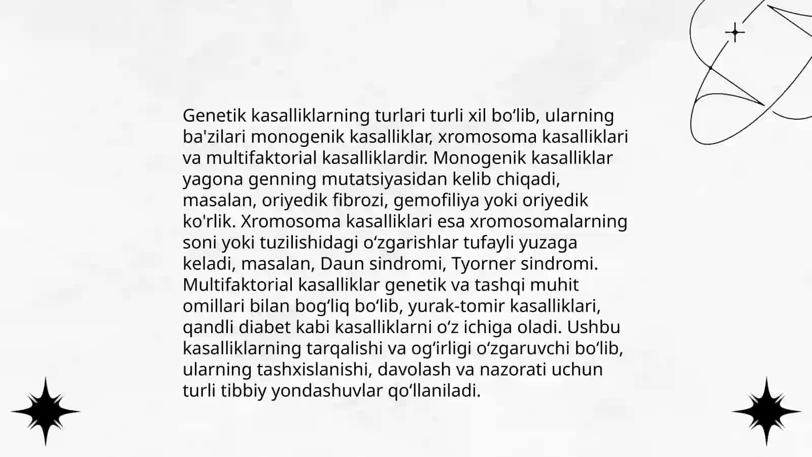Irsiyat va irsiy kasalliklar 4