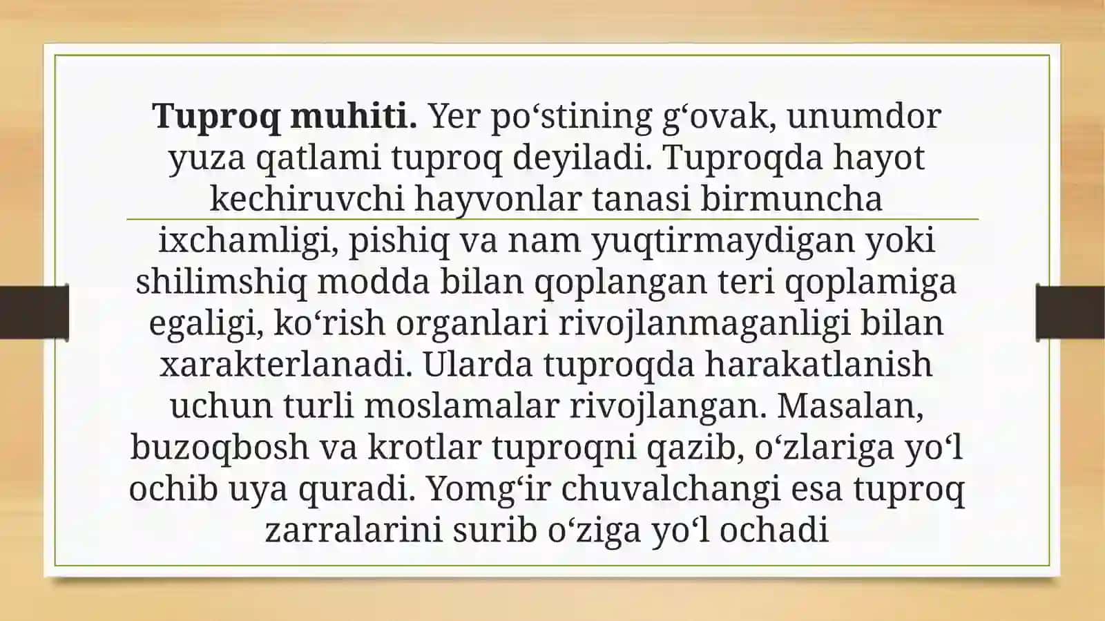 O’SIMLIK VA HAYVONLARNING PARAZIT HAYOT KECHIRISHGA MOSLANISHLARINIO’RGANISH 4