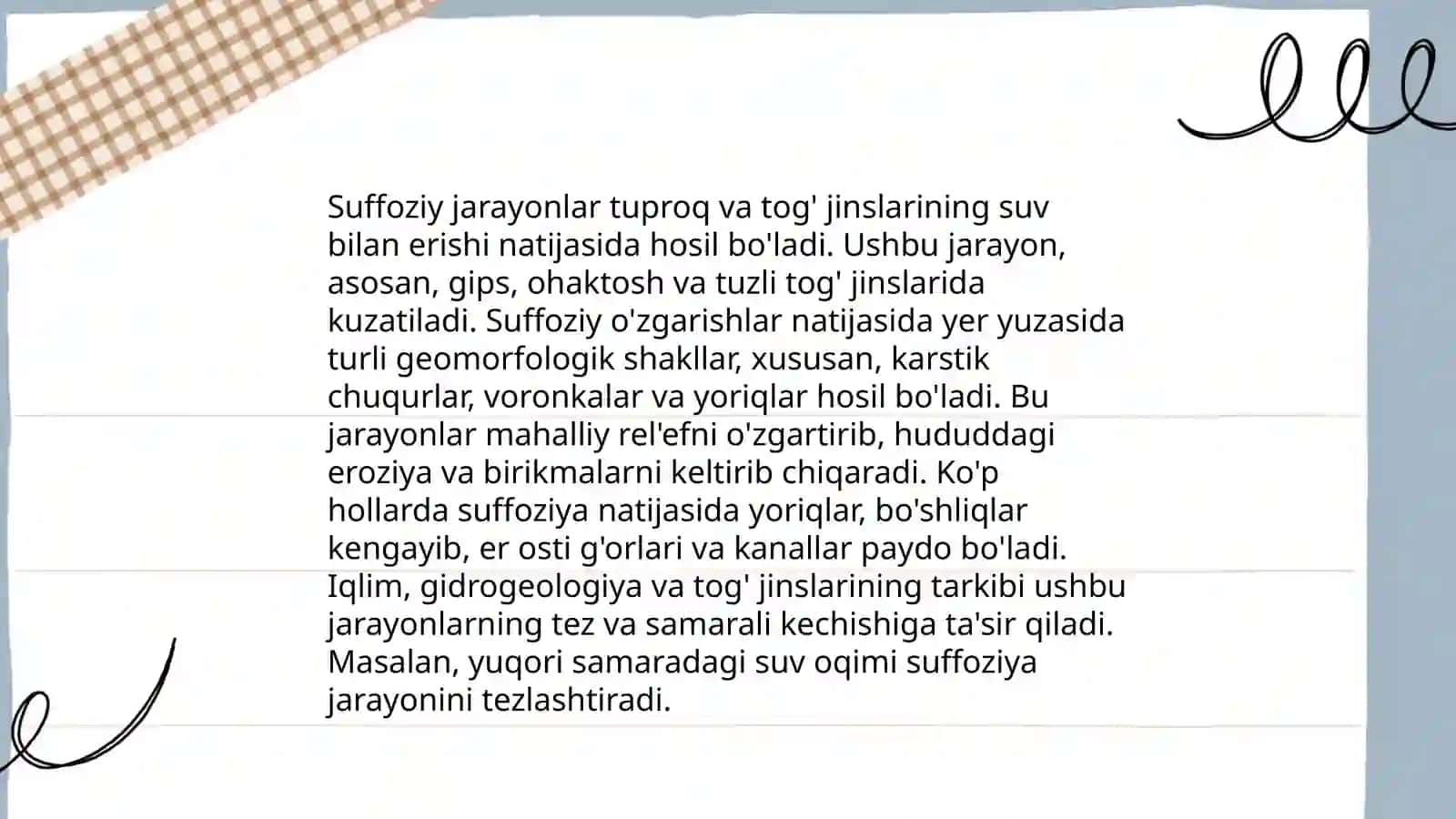 Suffoziy va karst jarayonlari 4