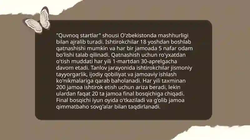 Quvnoq startlar oʻtkazish metodikasi 4
