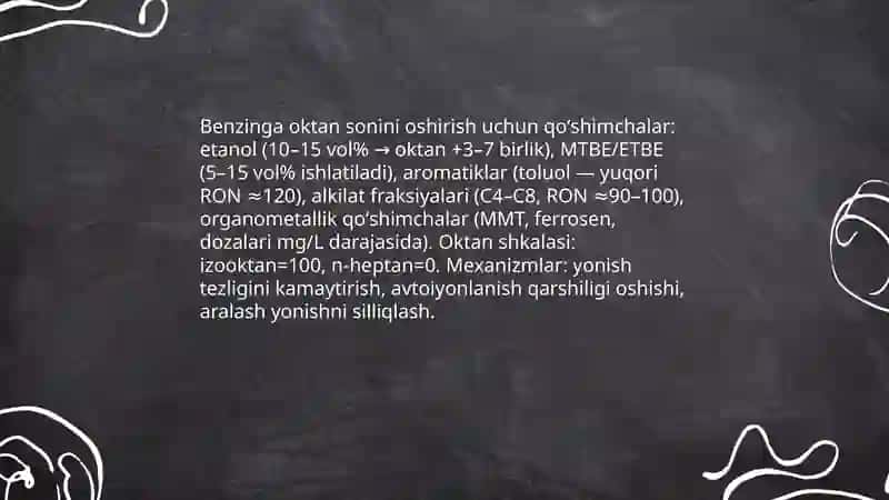 Yoqilgʻi qoʻshimchalari kimyosi 4