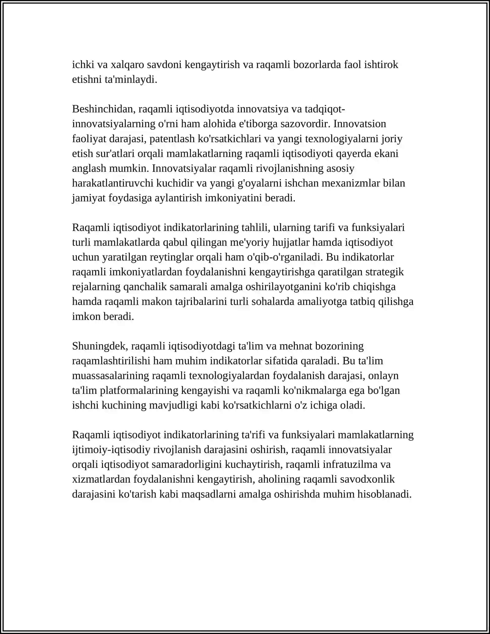 RAQAMLI IQTISODIYOT INDEKATORLARI ULARNING XUSUSIYATLARI 4