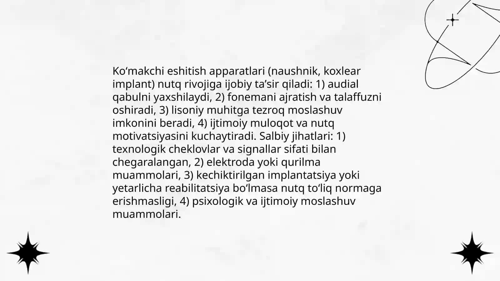 Eshitishida Nuqsoni Boʻlgan bolalarni nutqini rivojlantirish masalalarini + - jihatlari 4