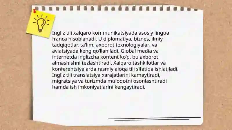 Ingliz tili va jahon tili 4
