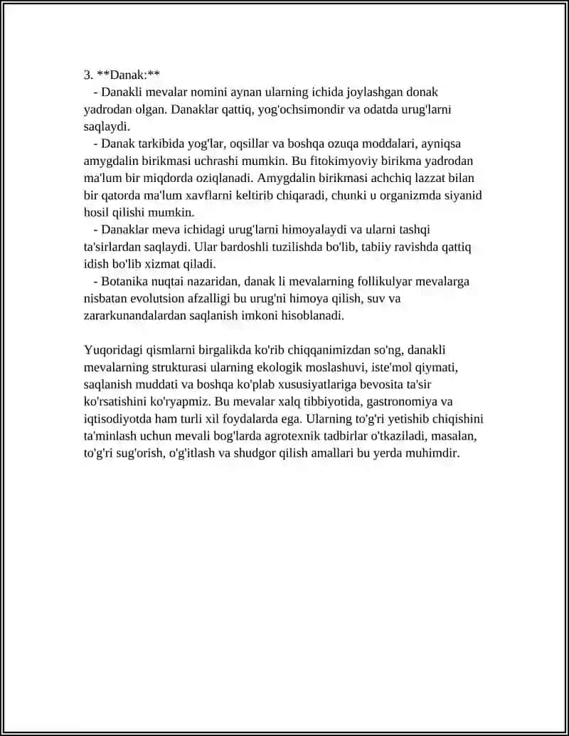 DANAKLI MEVALAR TUZILISHI ULARNI SARALASH KOLIBRLASH USULLARI 4