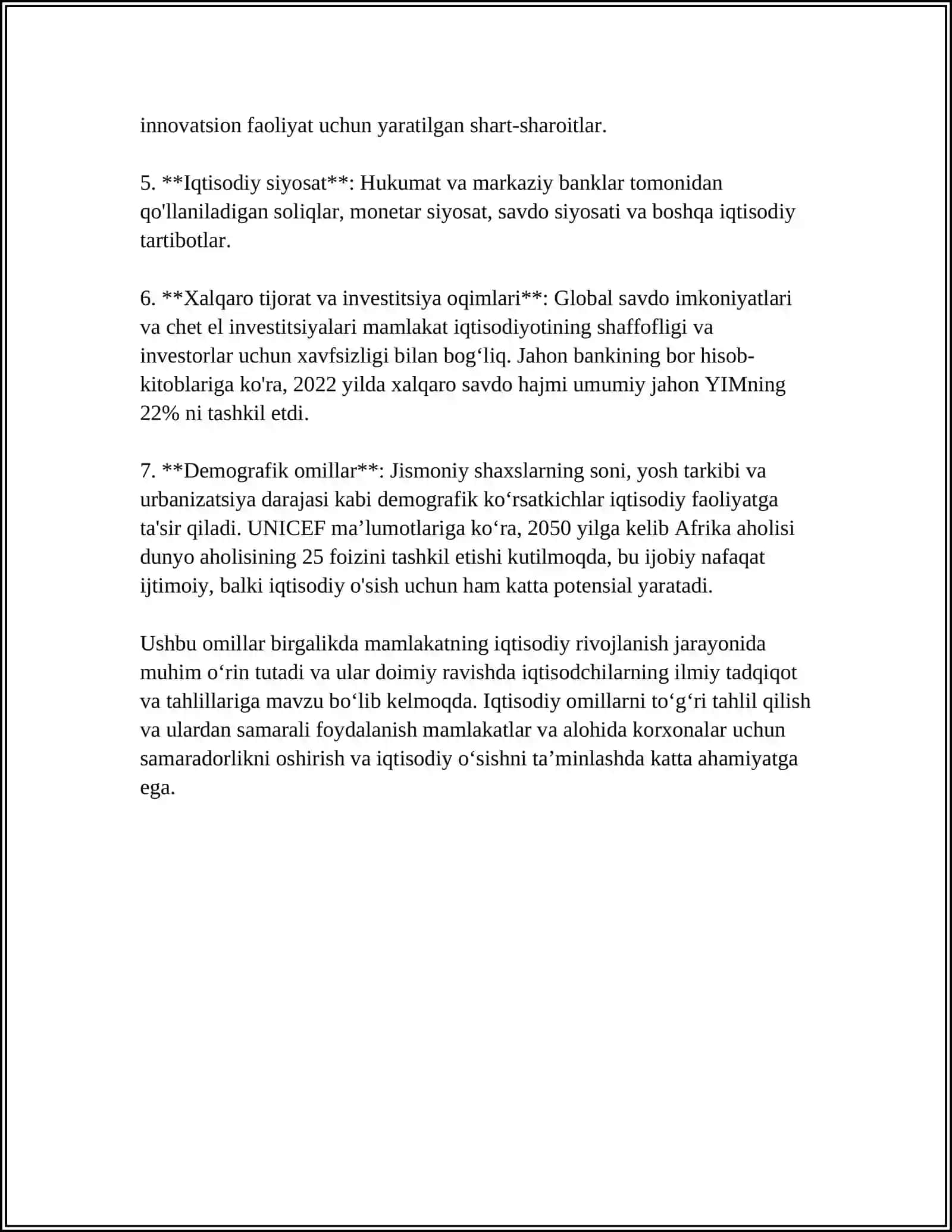 IQTISODIY OMILLARNING TA’SIRI, INQIROZ VA ISHSIZLIK 4