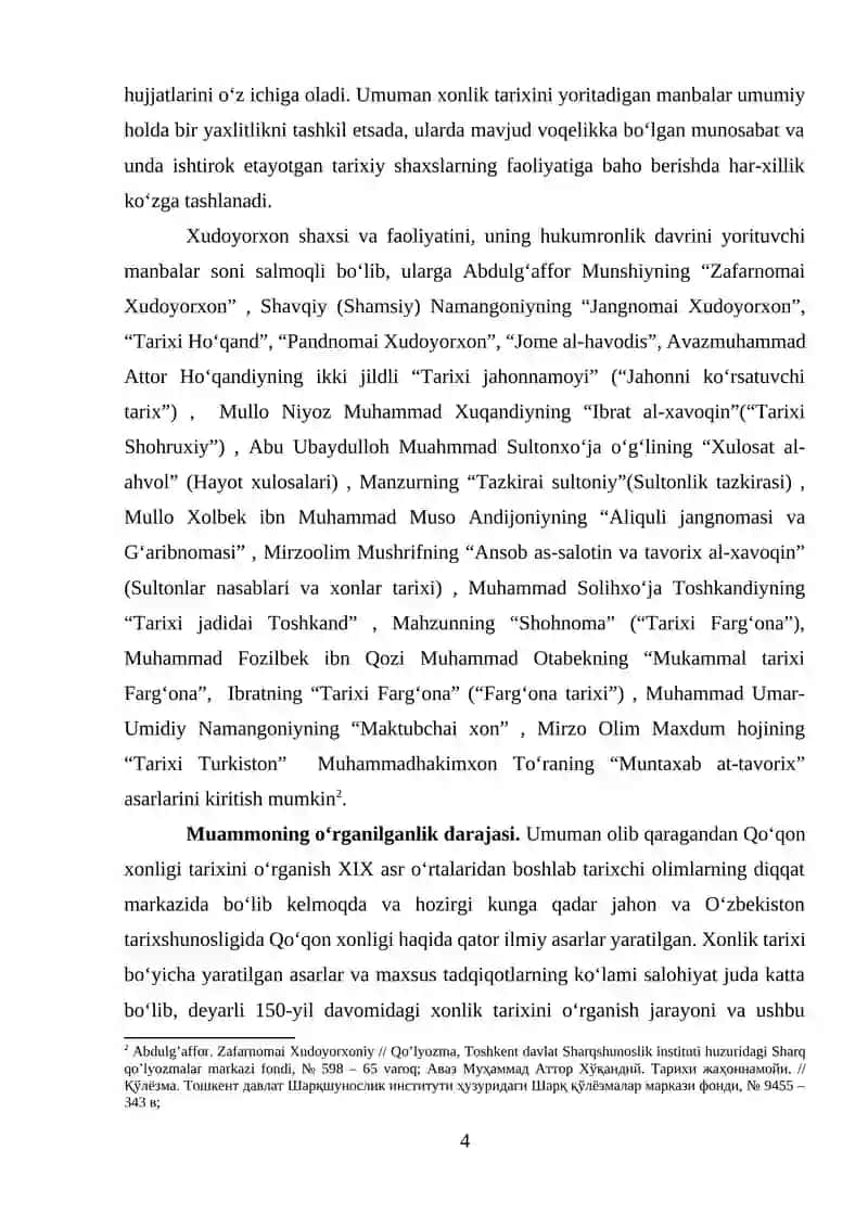 Xudoyorxonning Qoʻqon xonligi tarixidagi oʻrni 4