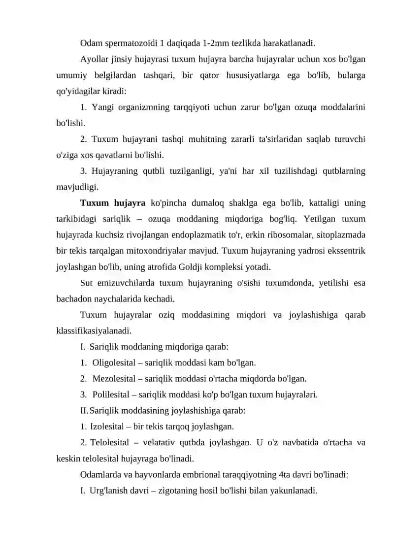 Jinsiy tizmning embriogenezi va unga tasir etuvchi ommilar 4
