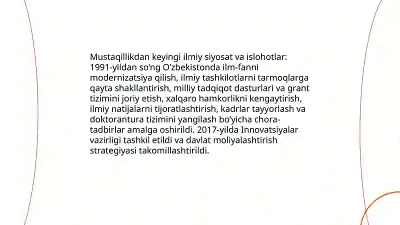 O‘zbekistonda ilm-fanning rivojlanishi 4