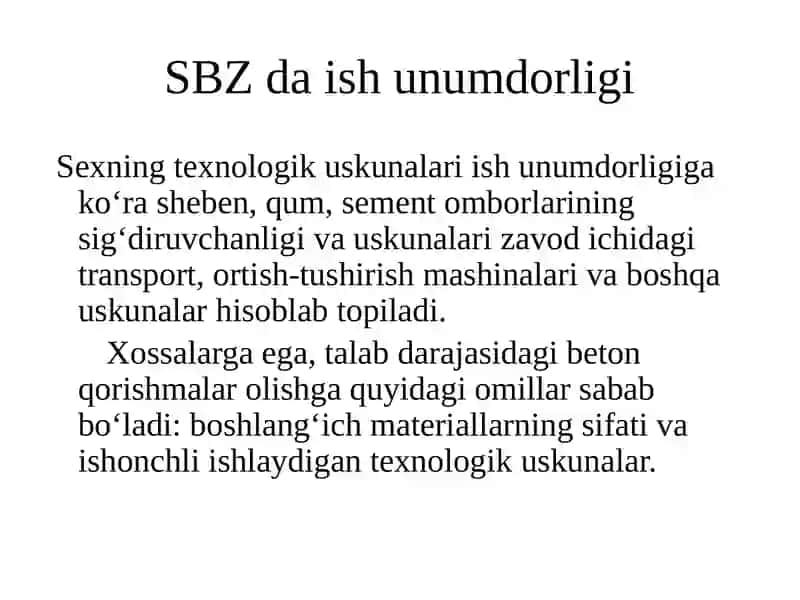 Sementobeton qorishmalarini ishlab chiqarish zavodlari 4