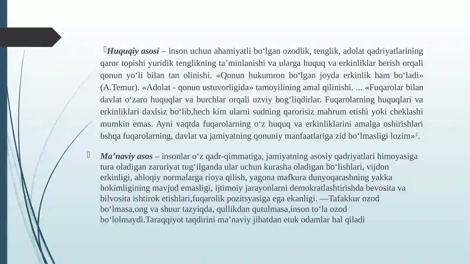 O'ZBEKISTON MILLIY TARAQQIYOTINING YANGI BOSQICHIDA FUQAROLIK JAMIYATINI SHAKLLANISHI VA RIVOJLANISHI 4