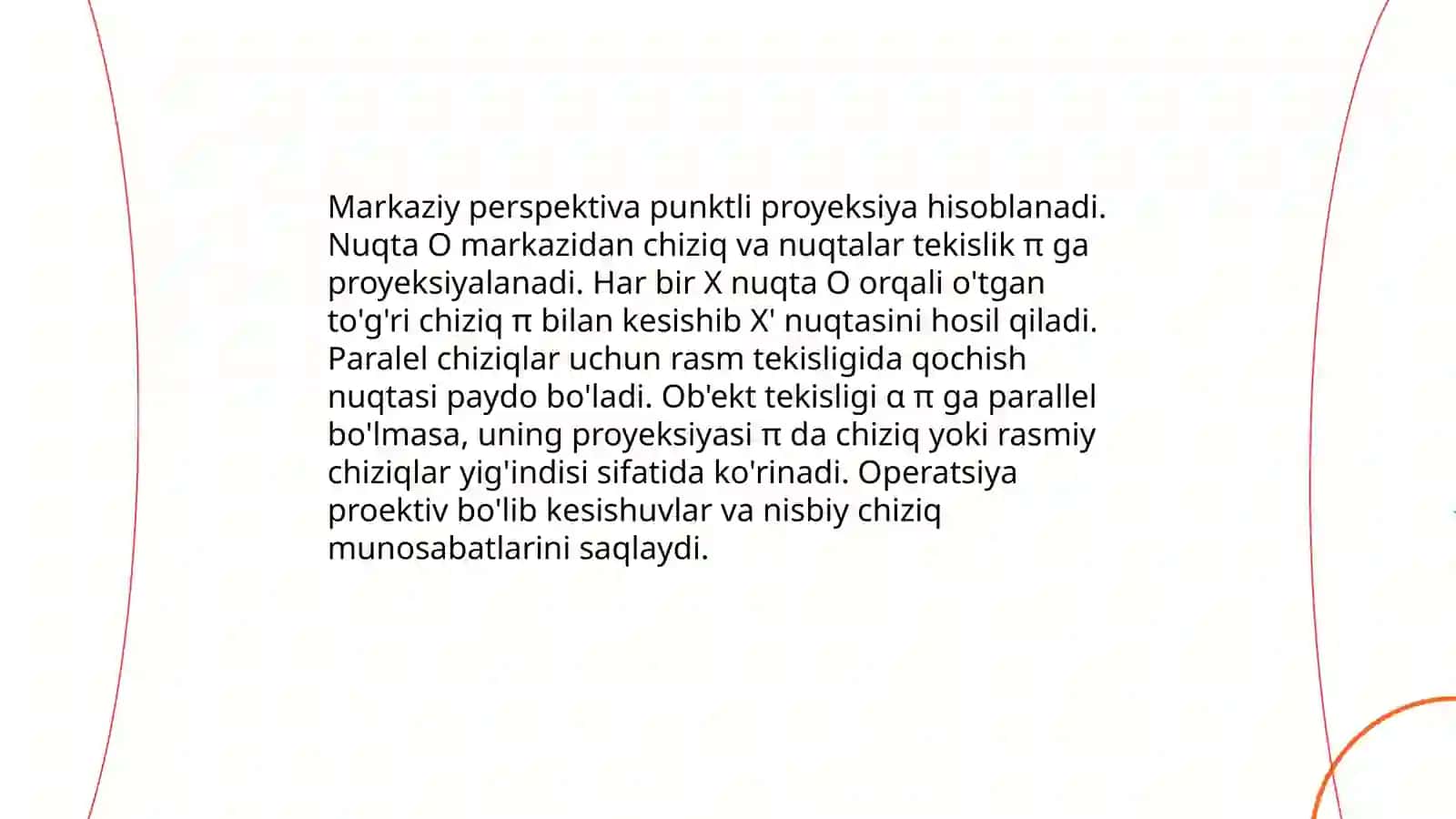 Tekislikning perspektivasi 4
