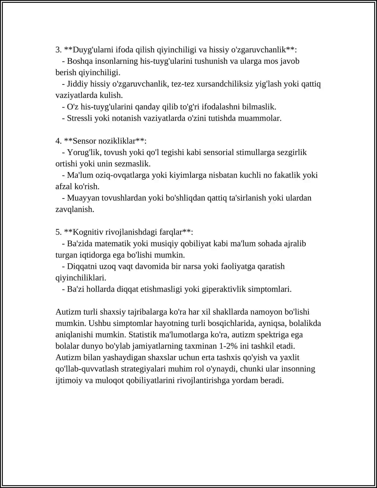 AUTIZM SINDTOMLI BOLALAR 4