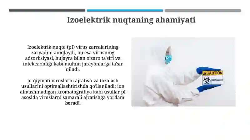 Viruslarning izoelektrik nuqtasini aniqlash 4
