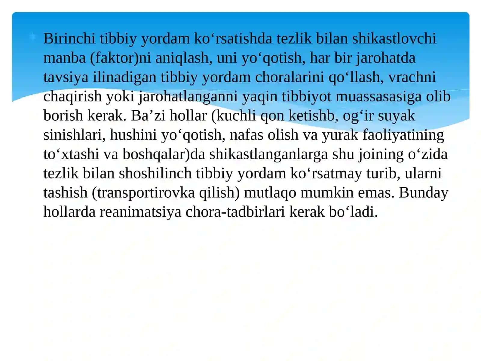 Birlamchi tibbiy yordam ko‘rsatish 4