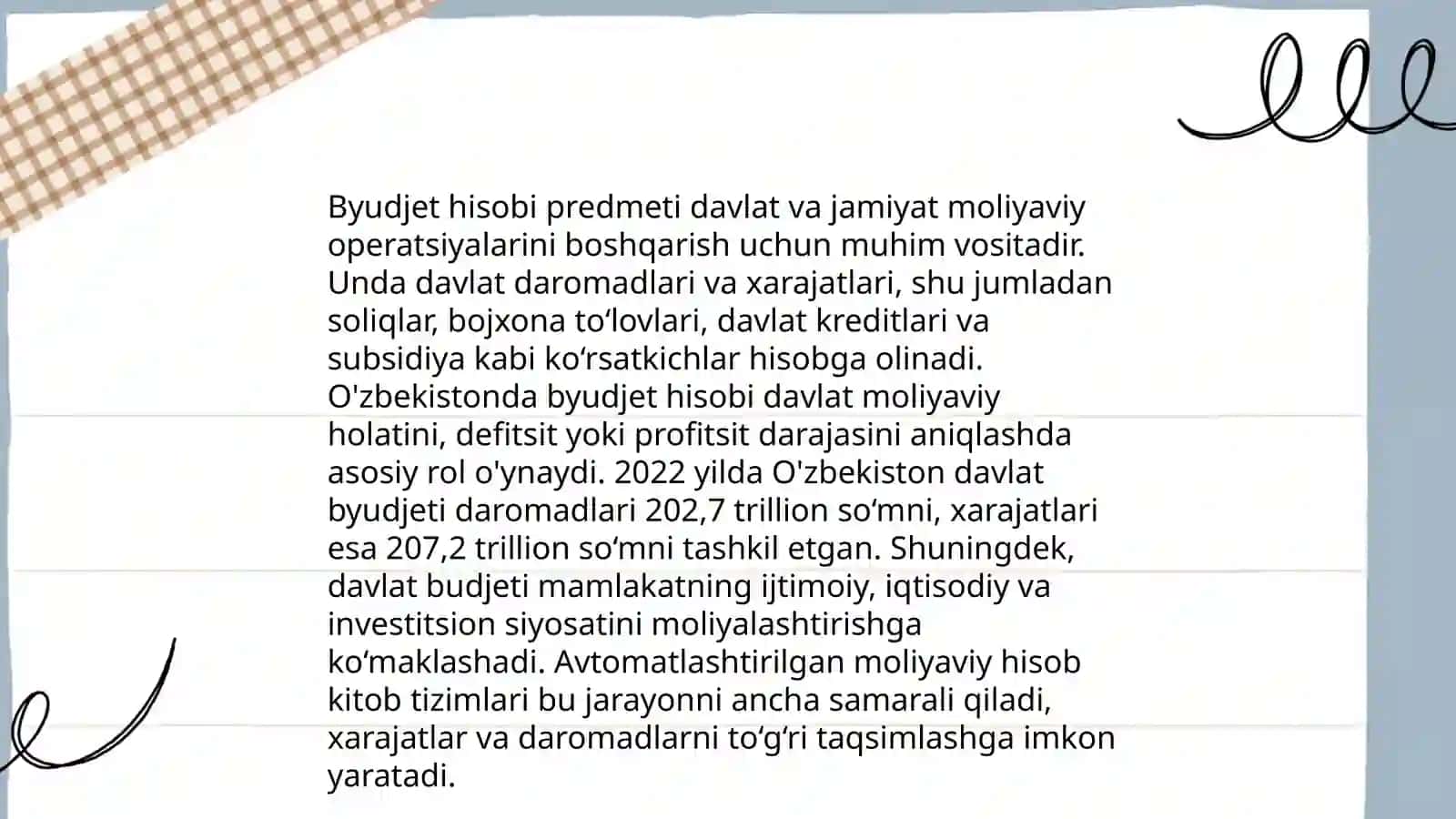 "Byudjet hisobi" faniga kirish. Fanning mazmuni, predmeti va usullari 4