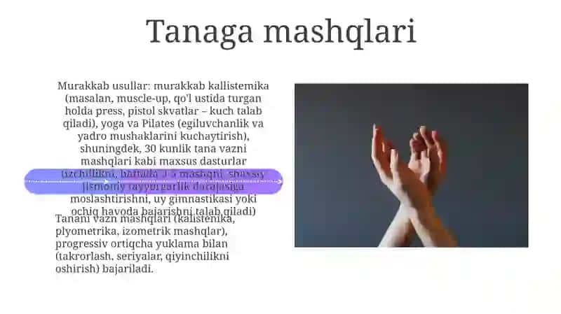 Organizmni chiniqtirish usullari 4