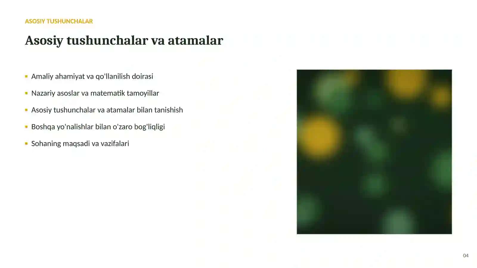 SUN'IY INTELLEKT • SUN'IY INTELLEKT ASOSLARI 4
