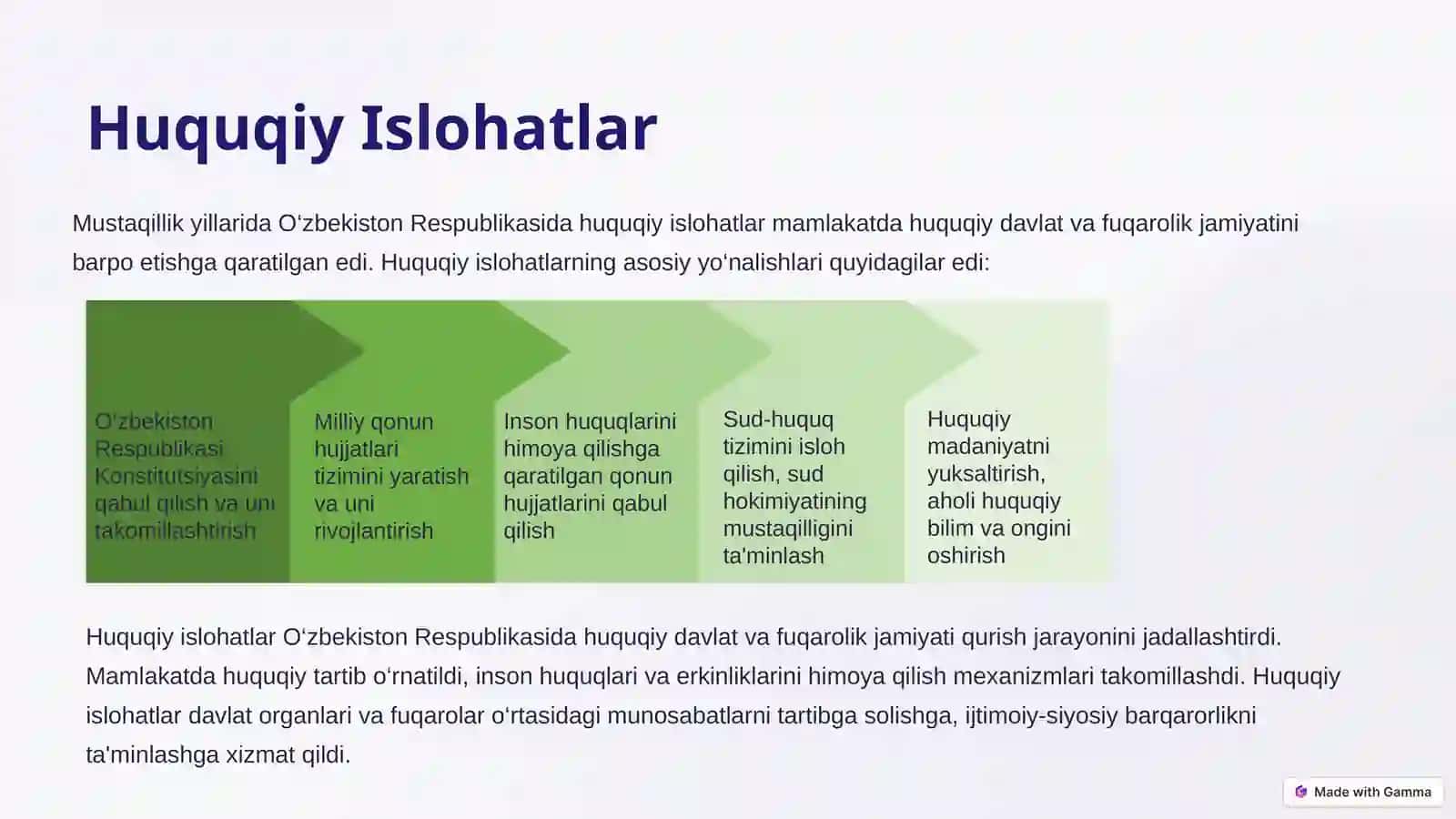 Mustaqillik Davrida O‘zbekiston Respublikasida Amalga Oshirilgan Islohatlar 4