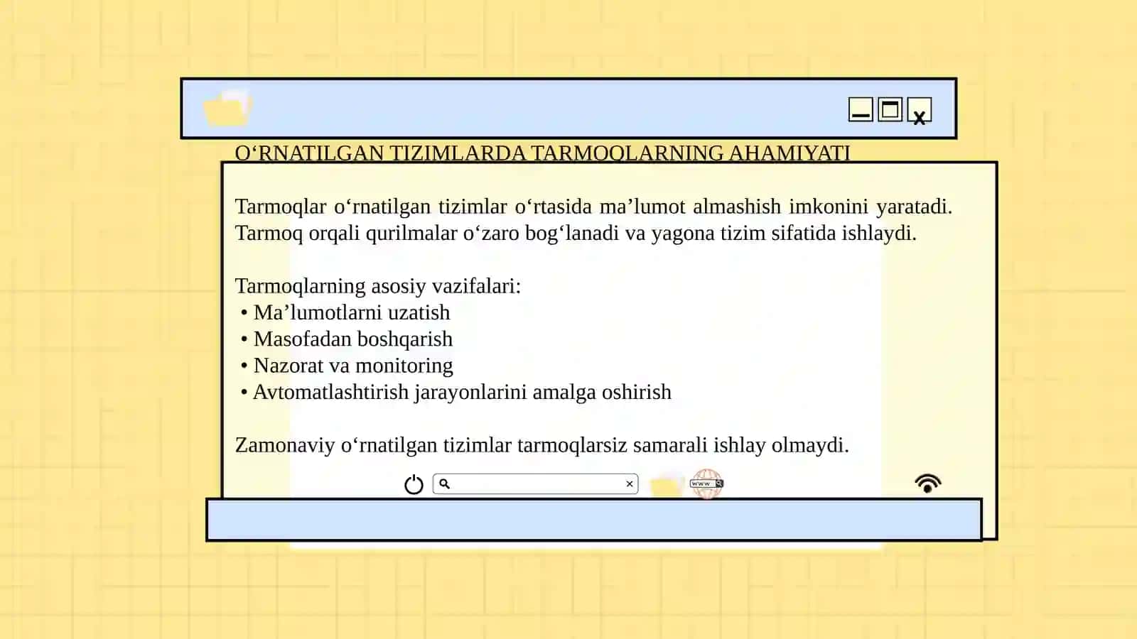 O‘RNATILGANTIZIMLAR TARM OQLAR VA PROTOKOLLAR 4