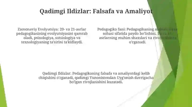 Jahon pedagogika fani va rivojlantirishi tarixi 4