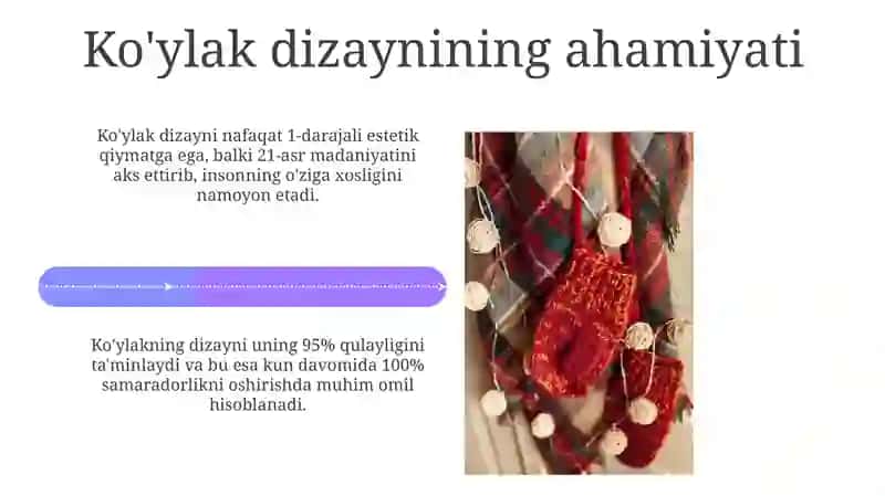 Milliy libos kastum koʻylak loyihalash obyektlari 4
