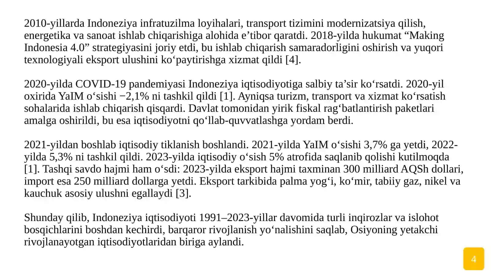 Indoneziya iqtisdoiyoti va emperik tahlili (OLS model) 4