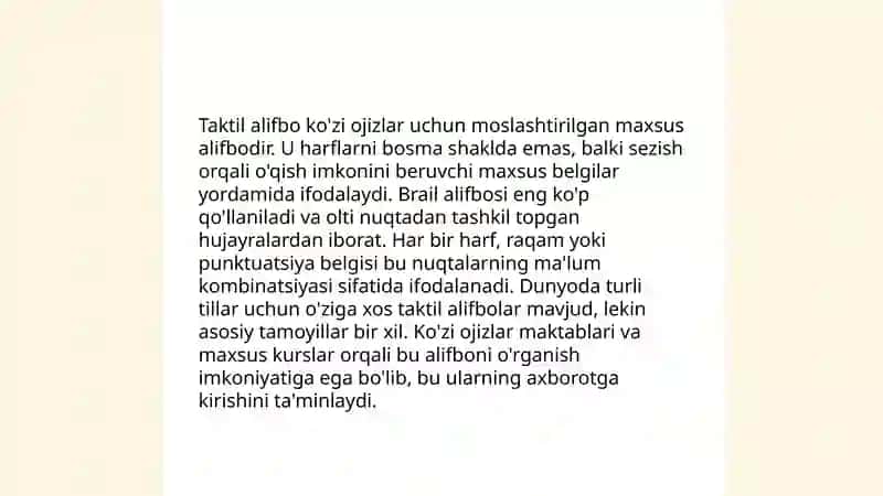 Koʻzi ojizlar uchun dars usullari 4