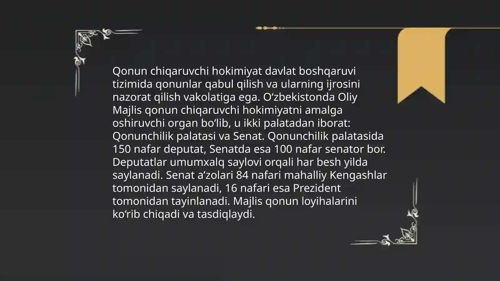 Mustaqil Oʻzbekistonda hokimiyatlar boʻlinishi prinsipi 4
