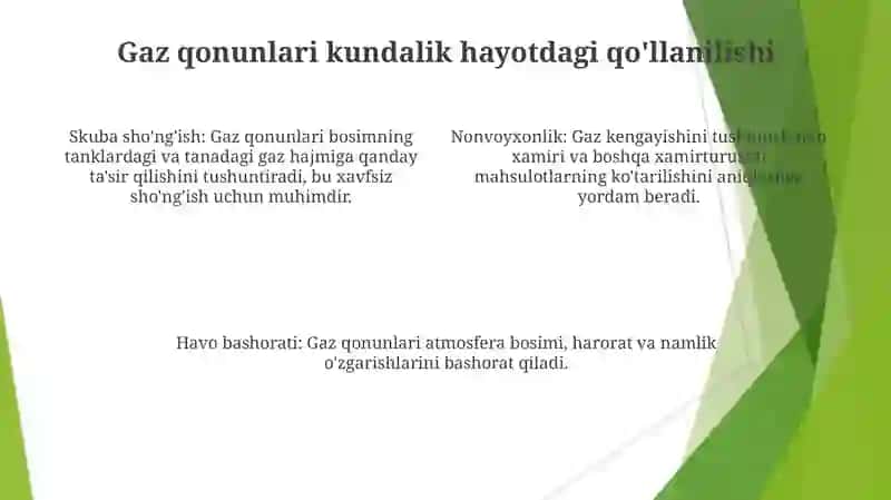 Kimyoning gaz qonunlari 4