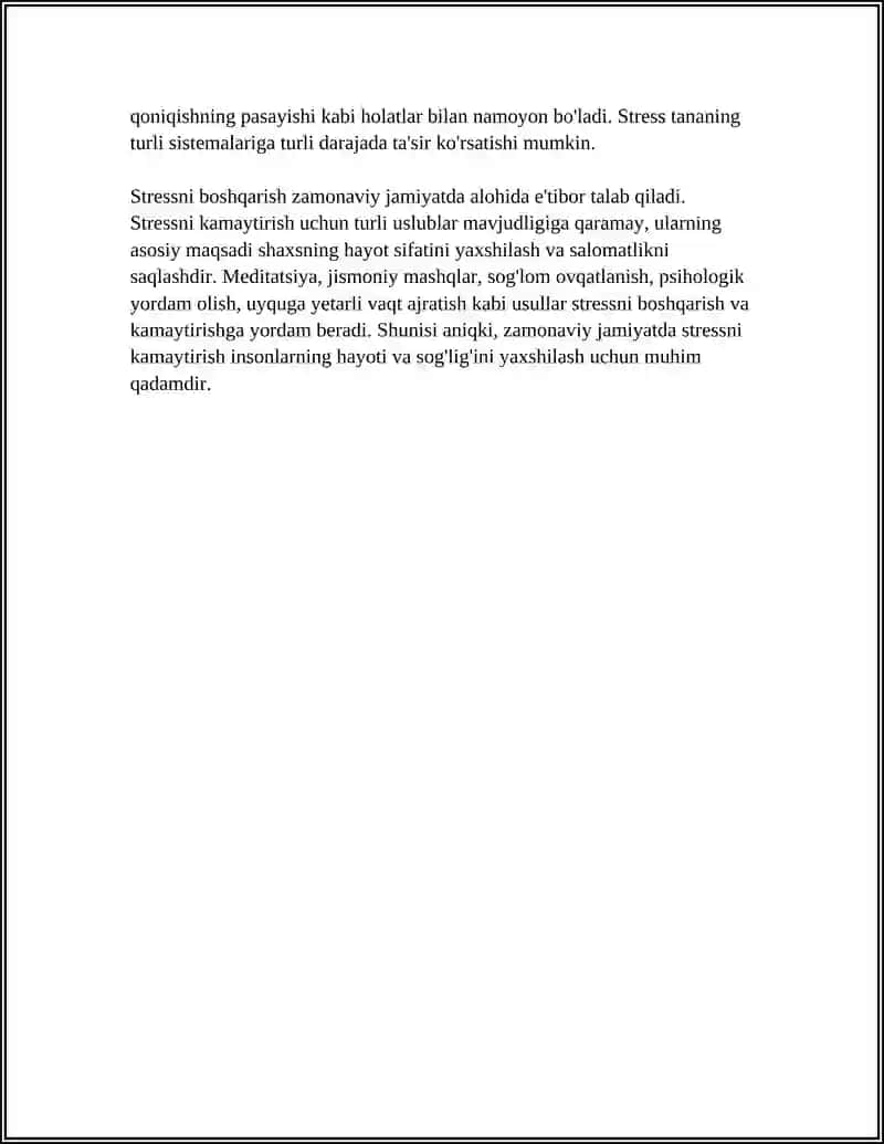 STRESS VA UNING SALOMATLIKKA TASIRI ZAMONOVIY JAMIYAT MUOMMOSI 4
