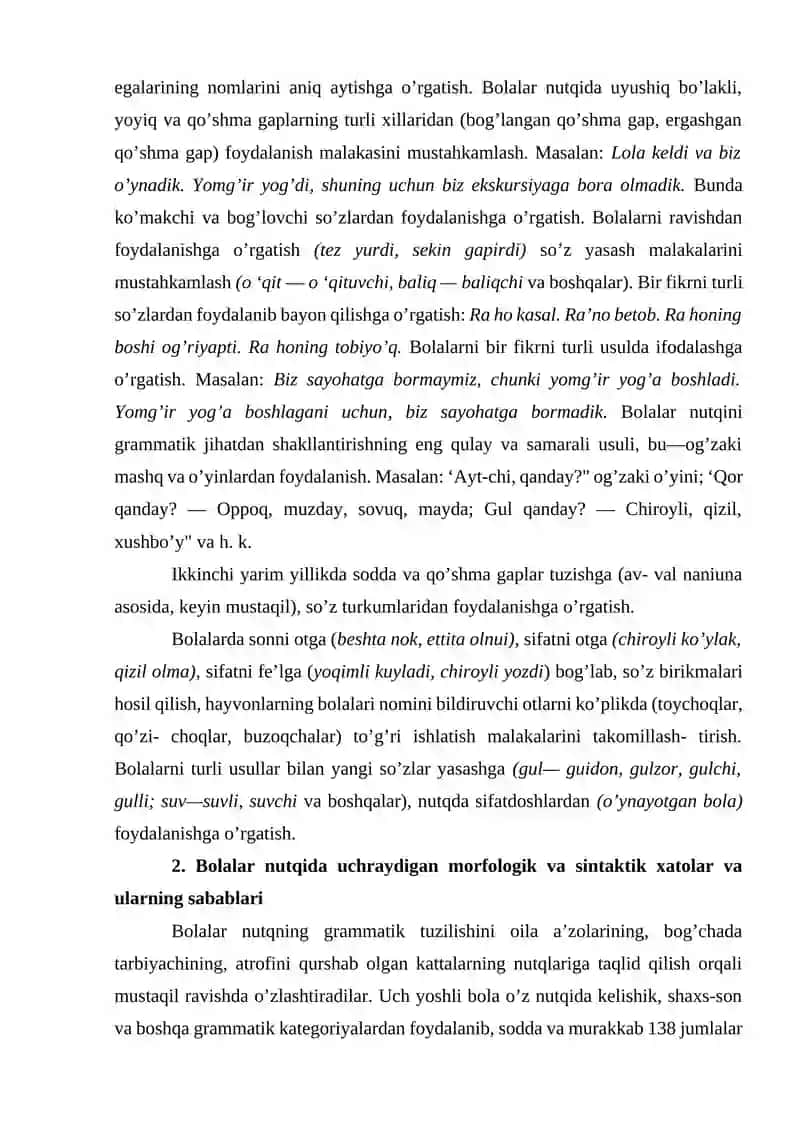 Bolalar Nutqining Grammatik To'g'riligini Shakllantirish 4