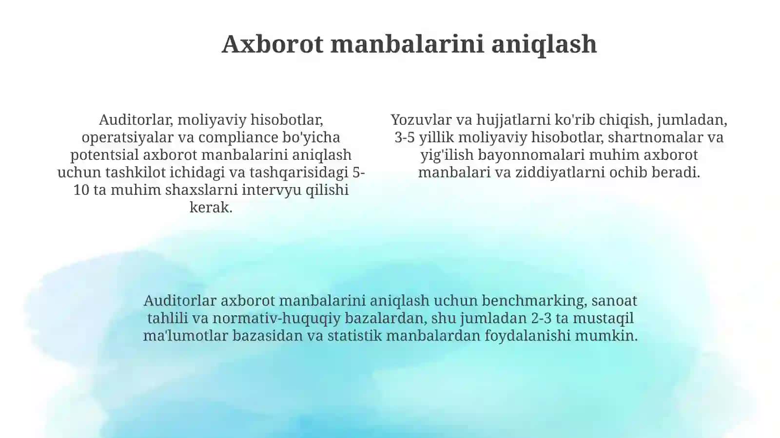 Auditorlikda ma'lumot olish 4