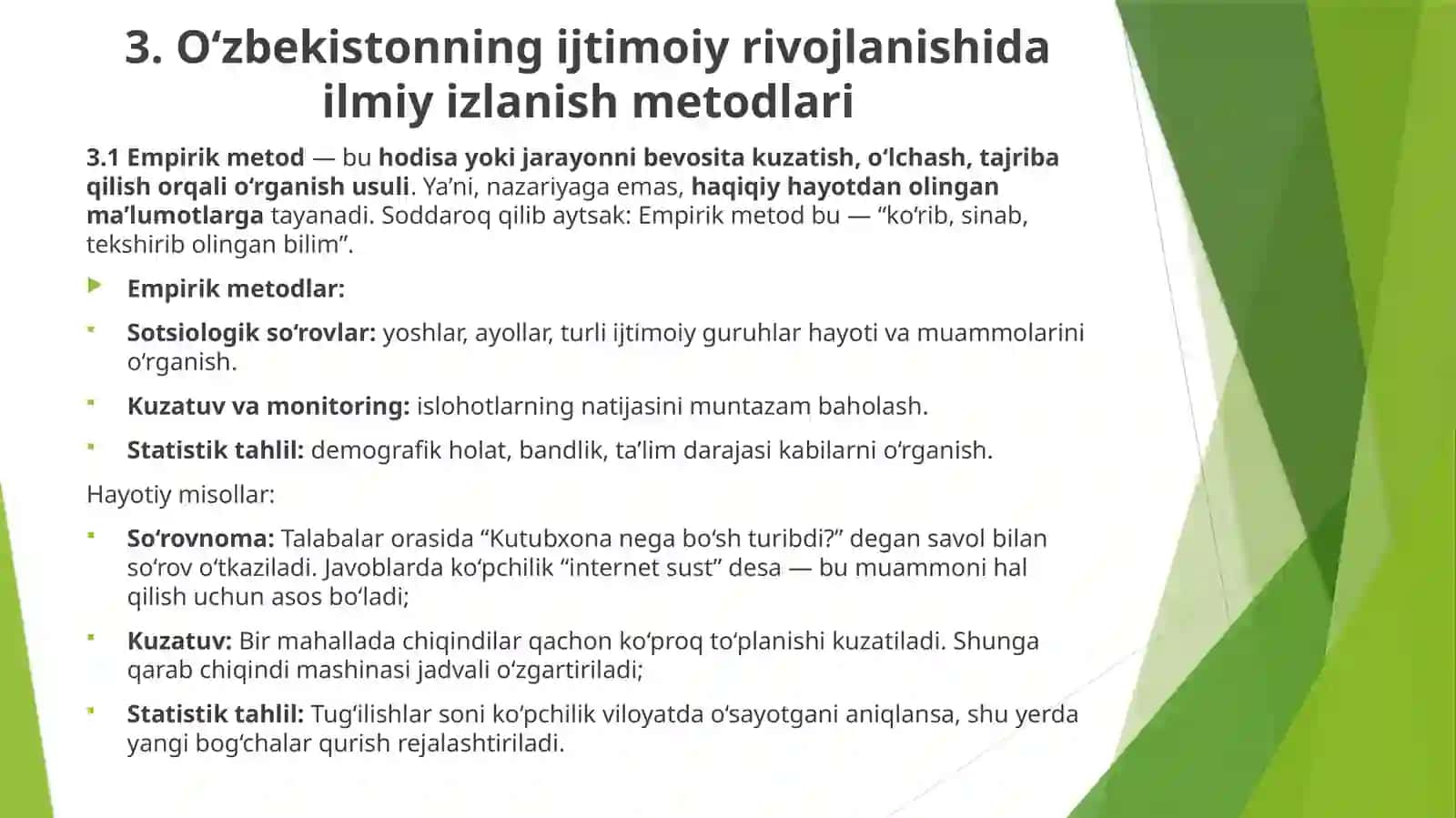 O‘zbekistonning ijtimoiy va madaniy rivojlanishida ilmiy izlanish metodologiyasi 4