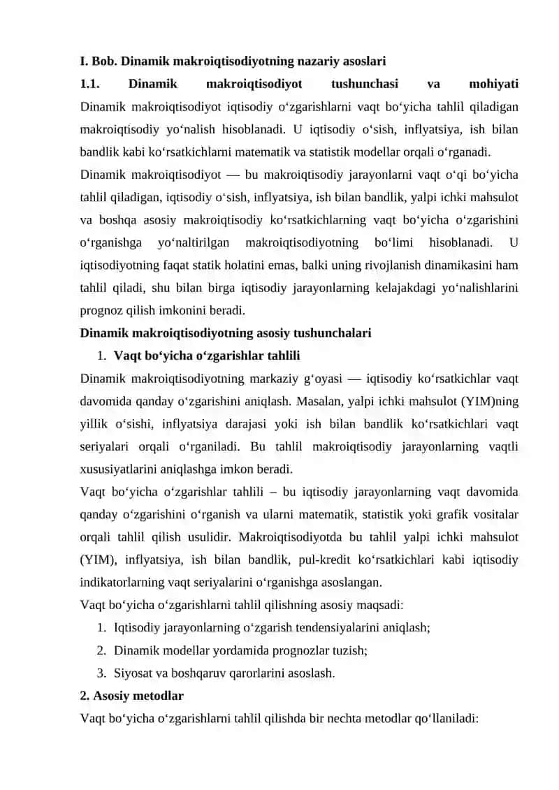 Dinamik makroiqtisodiyot fanidan ilmiy amaliy konferensiyalarga ilmiy maqola va tezislar tayyorlash 4