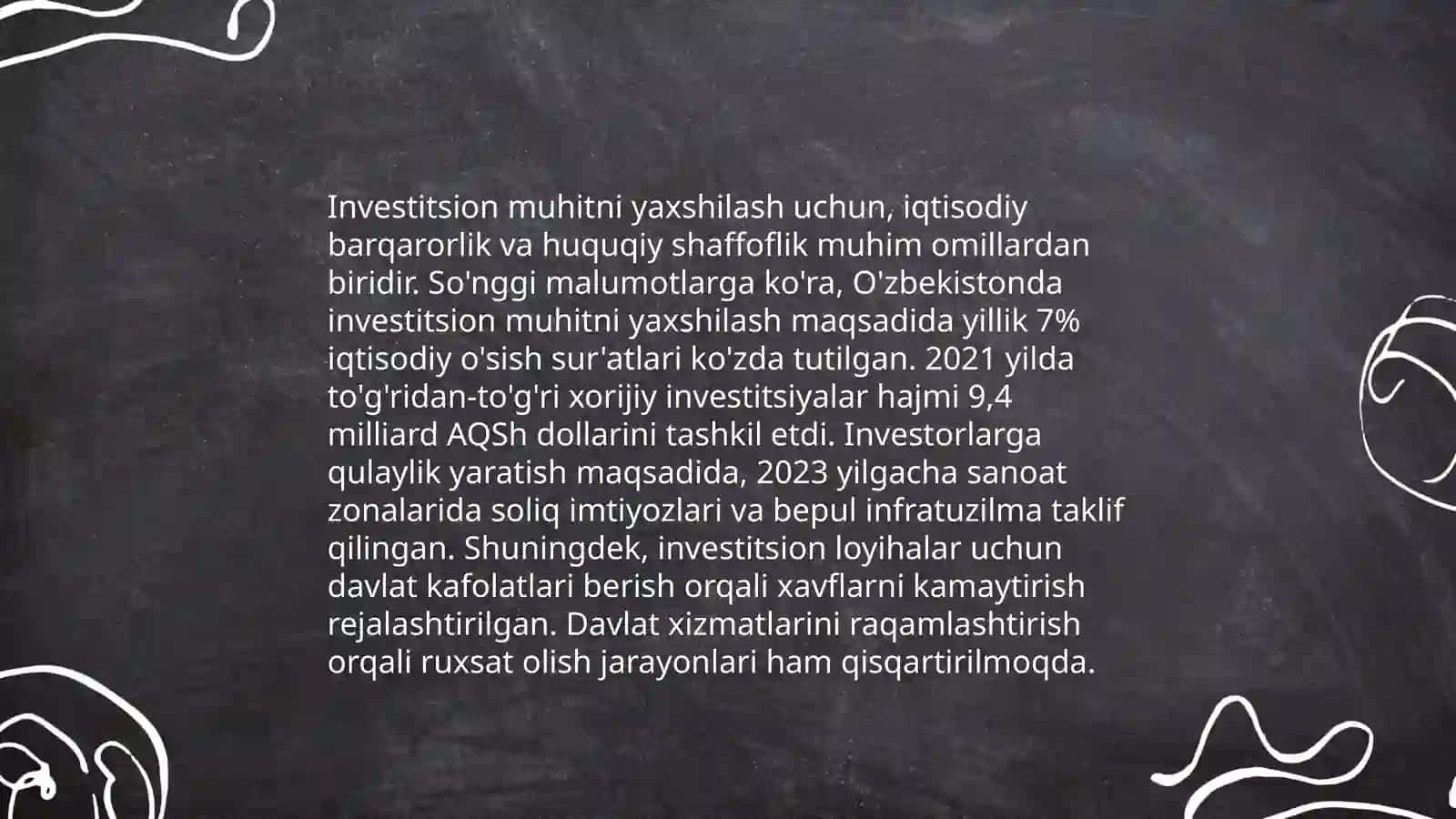 Milliy iqtisodiyotga xorijiy investitsiyalarni jalb qilish yo'nalishlari 4